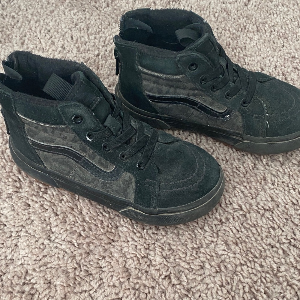 Kids Black High-Top Sneakers